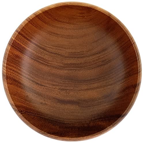 Weigeer Acacia Wooden Salad Serving Bowl Solid Wood Hand-Carved Bowl Fruit Bowl 9.5 #TOP2