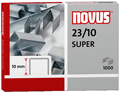 Novus 23/10 Super Heftklammern, 1000, verzinkter Stahldraht, hohe Leistung