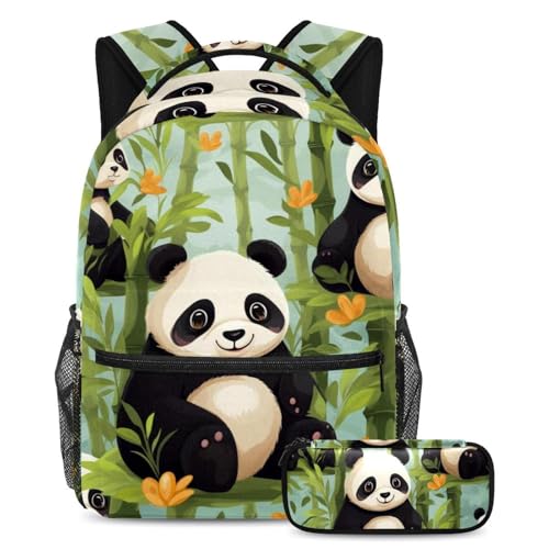 Ensemble sac à dos 2 pièces panda, cadeau parfait étudiants
