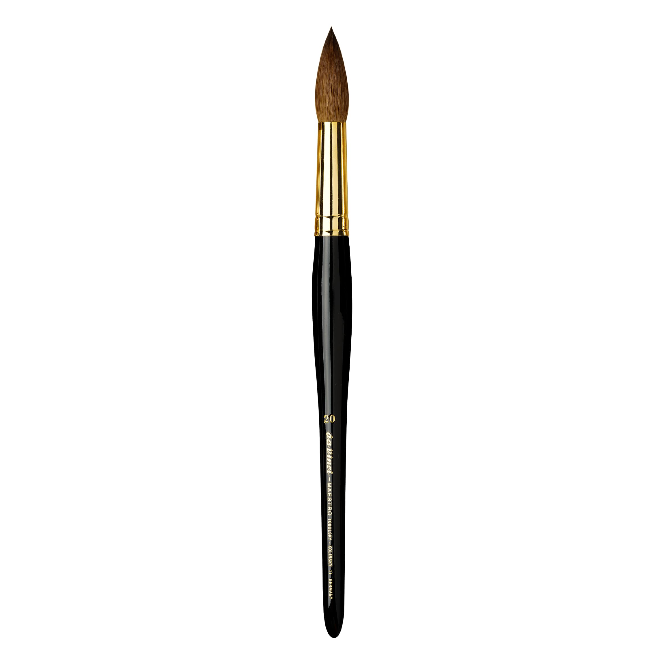 da Vinci Watercolor Series 11 Maestro Paint Brush, Fuller English Round Kolinsky Red Sable, Size 20
