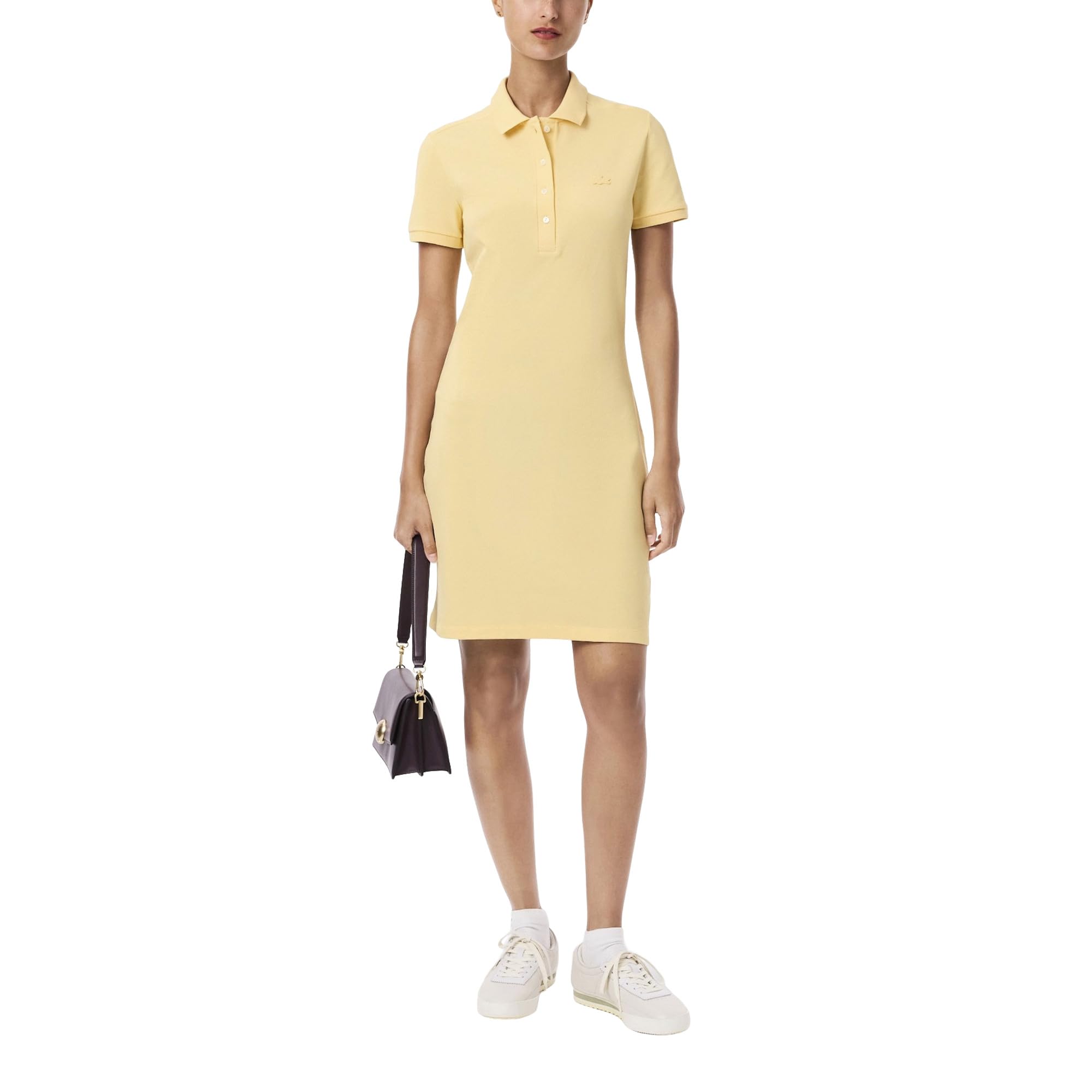 Lacoste Women's Slim Fit Stretch Petit Piqué Polo Dress