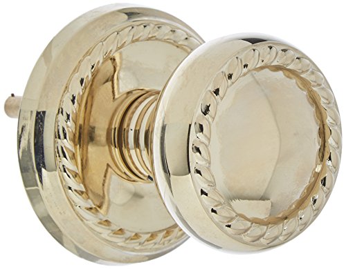 One-Day Sale: Up to 60% Off Classic Rope Rosette Set with Matching Rope Door Knobs Passage in Polished Brass. Antique Reproduction Doors.