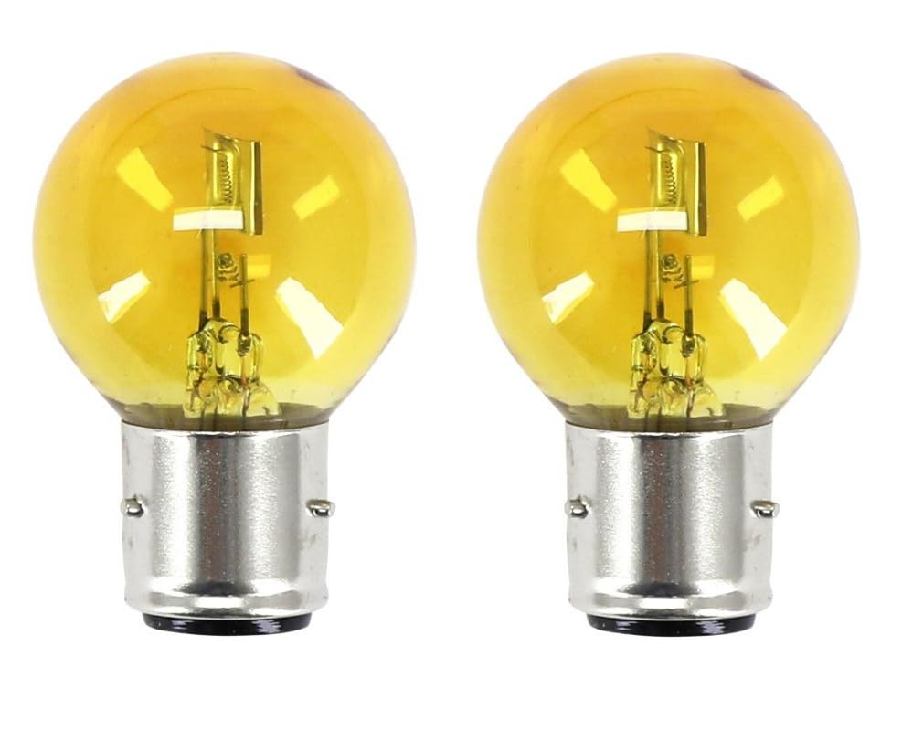 cyclingcolors 2x ampoule 12V 35/35W BA21D jaune moto cyclomoteur voiture