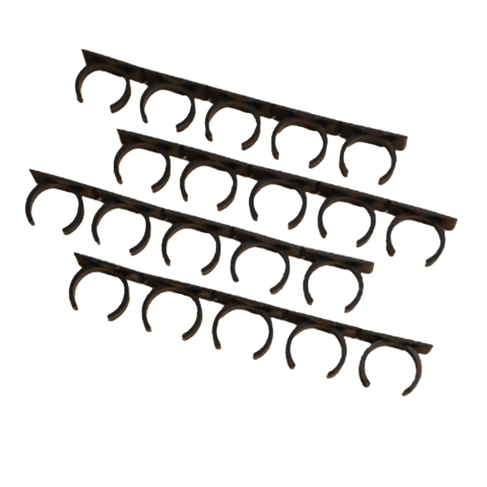 Junterone Adhesive Spice Clip Gripper Clips, Holds 20 Spice Jars, Black, Spice Organizer for Pantry,for Kitchen, RV, Storage Room