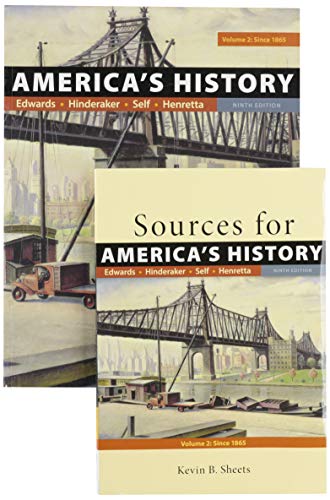 America's History, Volume 2 & Sources for Ameri... 1319189253 Book Cover