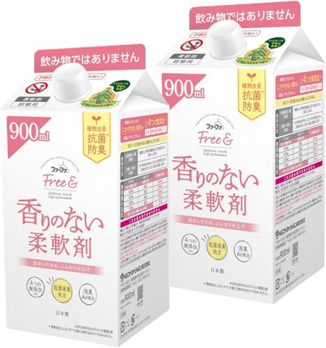 【まとめ買い】 ファーファ フリー&(フリーアンド) 柔軟剤 無香料 詰め替え エコパック 900ml×2個