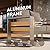 Aoxun Aluminum Patio Furniture Set, 5 Seats Sectional Metal Patio Furniture with Coffee Table, 6'' Thick Cushions and 3-Seat Sofa, Modern Outside Sectional Set for Backyard/Garden/Poolside, Dark Grey
