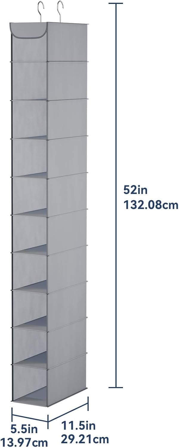 Whitmor Hanging Shoe Shelves - Crosshatch Gray