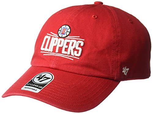 NBA Los Angeles Clippers Adult NBA '47 Clean Up Adjustable Hat, One Size, Red