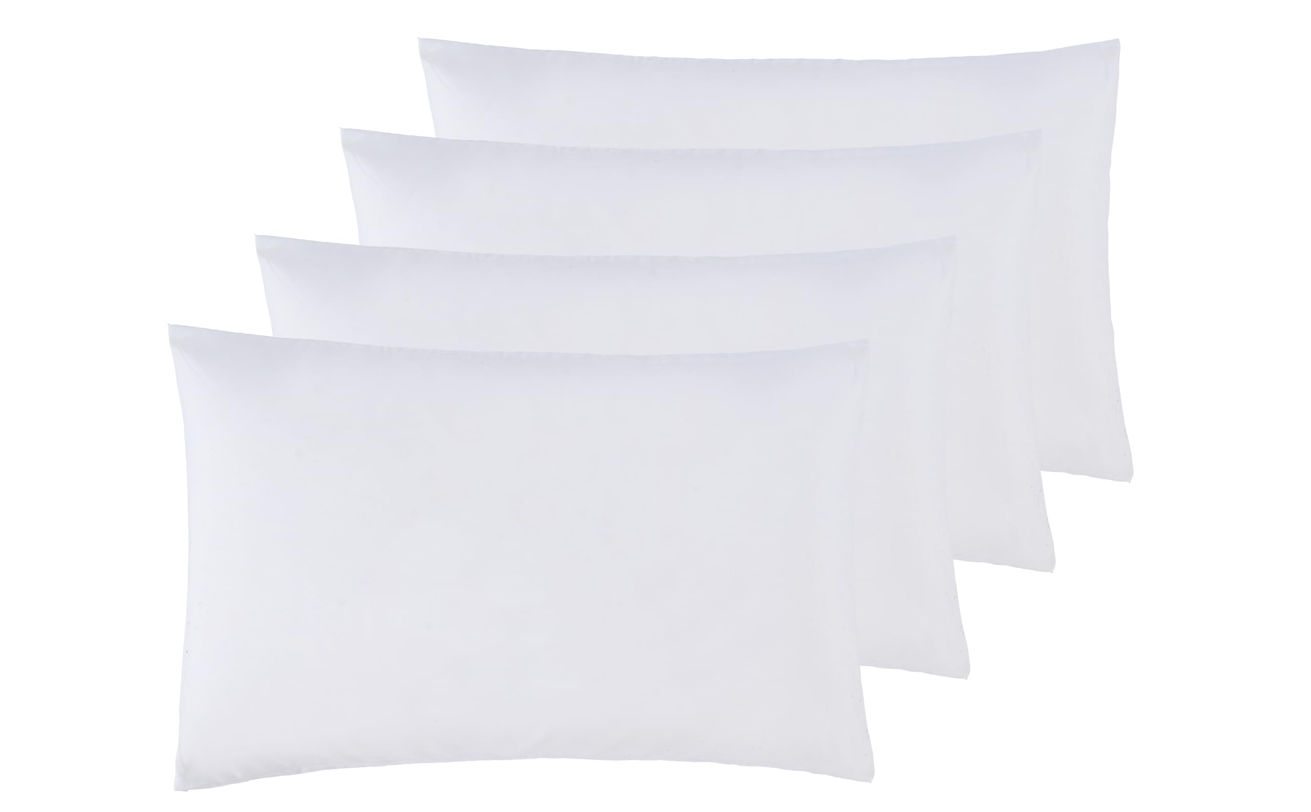 Sonia Moer White Super Soft Brushed Microfibre Pillowcases - Non Iron Breathable Hypoallergenic Pillowcases Set Of 4