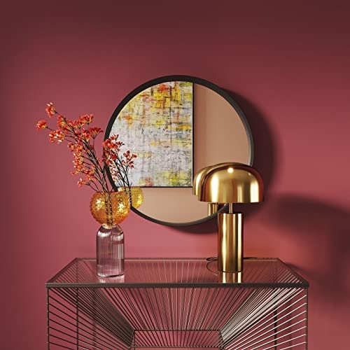Kare Design Tischlampe Loungy Gold, Pilzform, Pilzlampen, Desk Lamp, Tischleuchte, Stahlgestell, Dekoleuchte, Office Lampe, Nachttischlampe, Schreibtischlampe, kein Leuchtmittel inklusive, 38x25x25cm