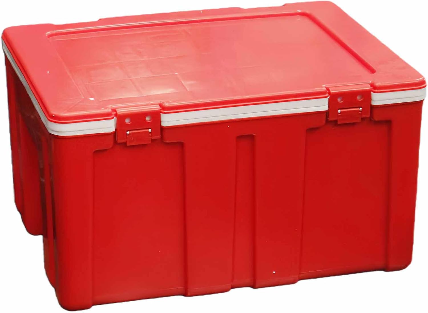 60L Insulated Food Pan Carrier - Portable Hot & Cold Catering Cooler Box, Food Grade PP Material,Ideal for Outdoor Events, Parties, Street Stalls & Car Transport (Red)