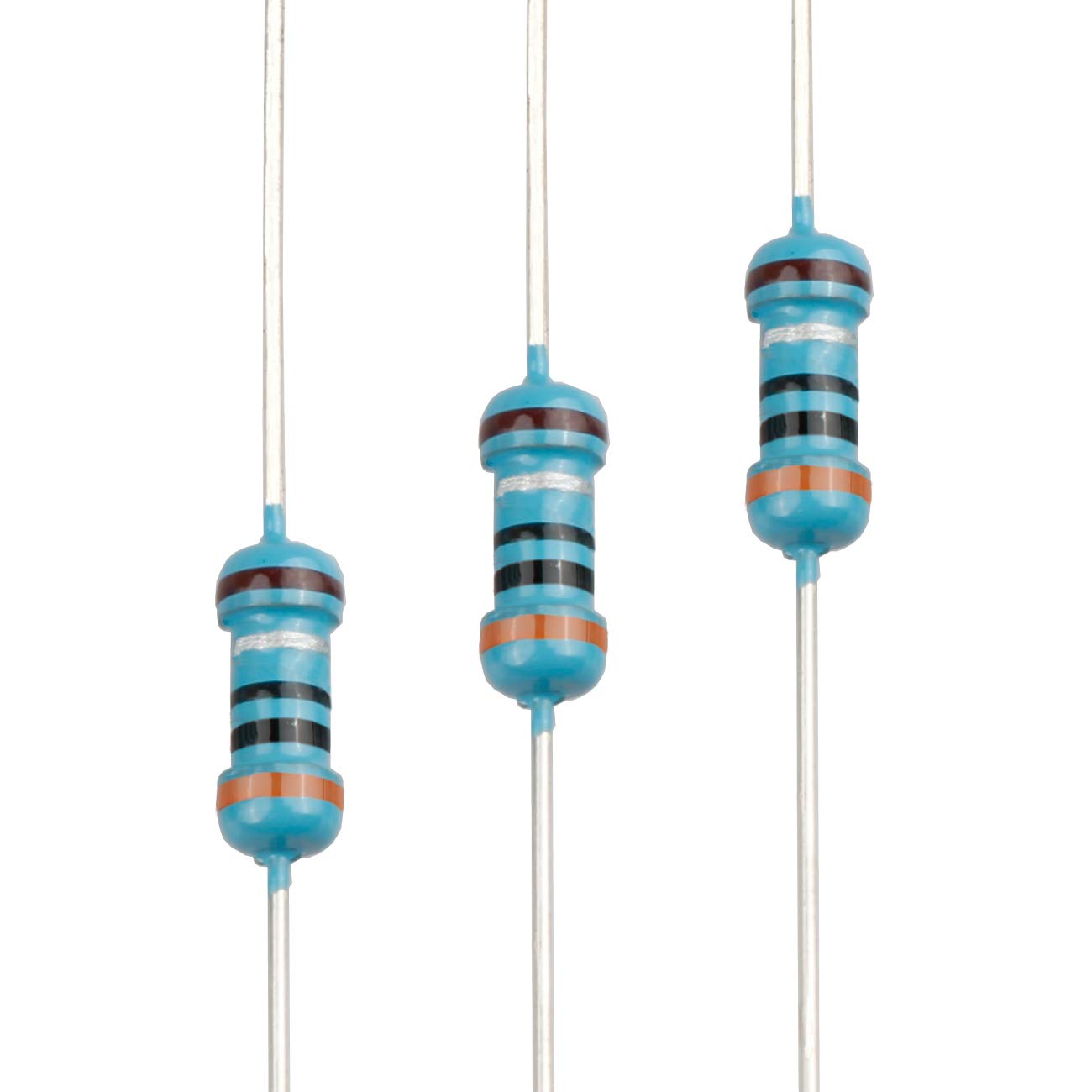 100pcs 3 ohm Resistor 1/4w (0.25 Watt) ±1% Tolerance Metal Film Fixed Resistor, Multiple Values of Resistance Optional