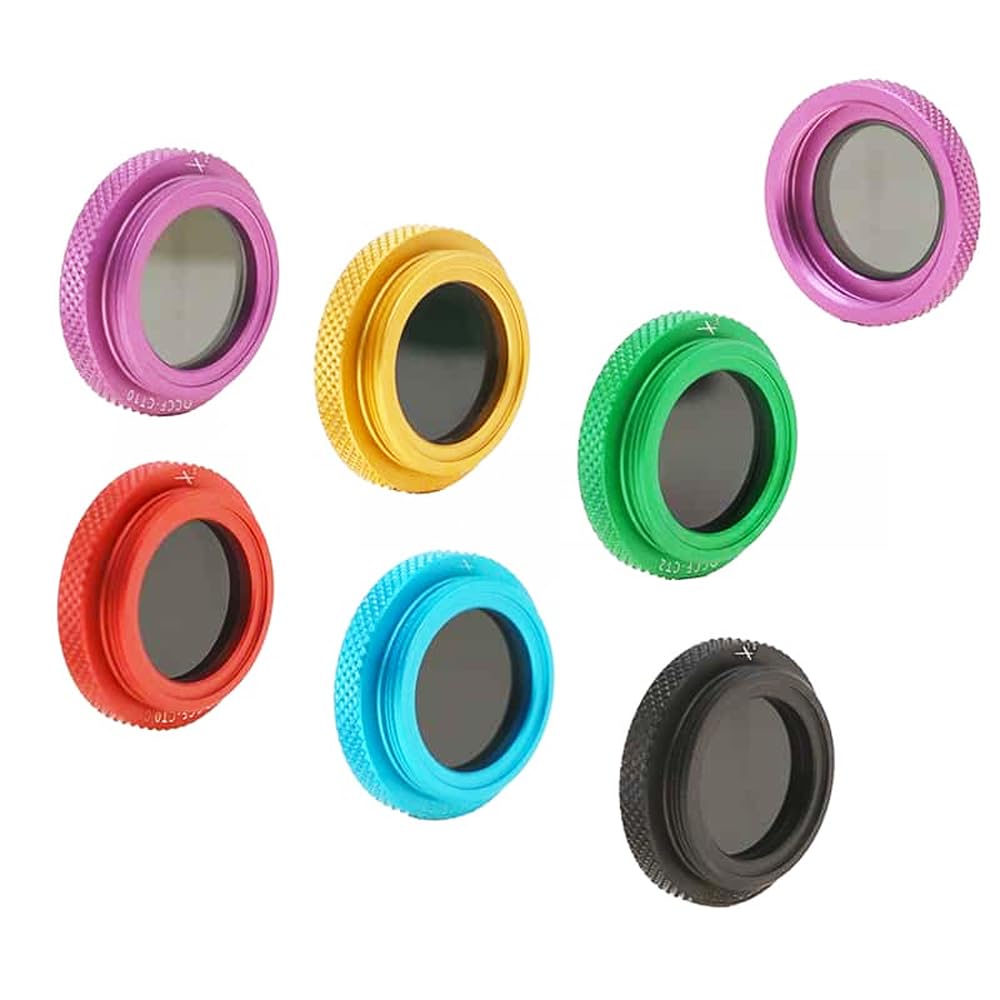 Filtro de densidad neutra de 20 mm con soporte de montaje - Roscas C-Mount/SM1 - Filtro óptico, 1 unidad(5% Transmittance C-Mount Thread)
