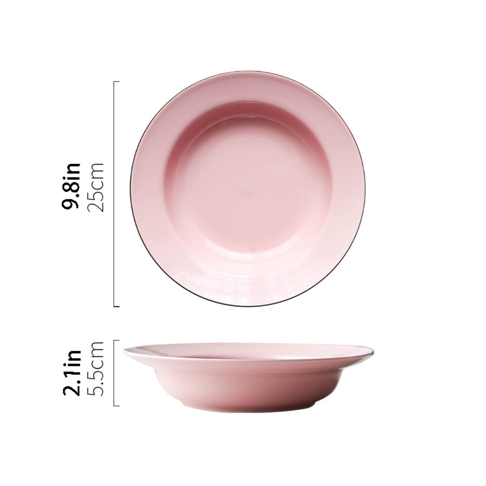 Talerze do układania w stos Talerz ceramiczny talerz do zupy głęboki talerz naczynie domowe deserowe talerz śniadaniowy ceramiczny owoc słomkowy kapelusz sałatkowy talerz wielokrotnego użytku talerze obiadowe (kolor: złoty)