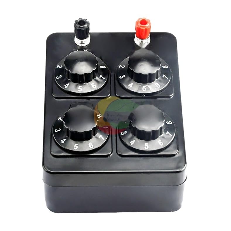 Simple Resistance Box 0-9999 ohm Advanced Physics and Electricity Teaching Instrument Variable Decimal Resistance Meter
