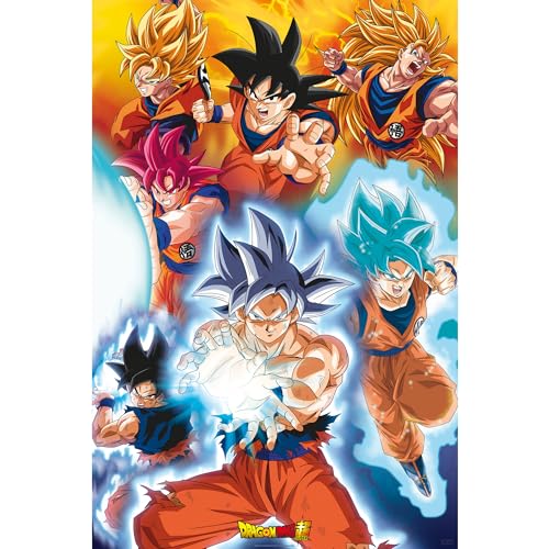 ABYSTYLE – Poster DRAGON BALL SUPER Transformations – Produit Officiel – Format 91,5 x 61 cm – Papier Laminé – Affiche Roulée Filmée