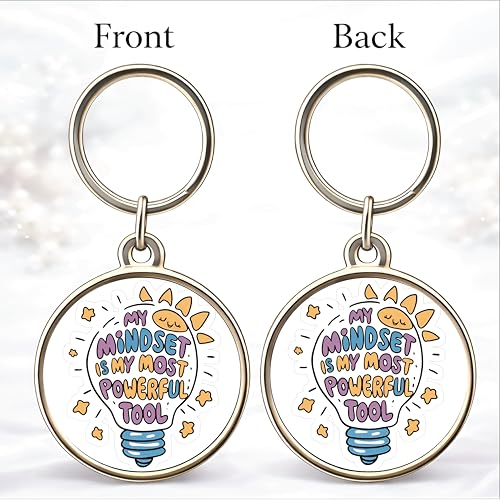 Image of MG | Protective Evil Eye /Spiritual Symbols /Om /Motivational Keychains | Double-Sided Metal Key Ring | Good Luck and devine Charm for Car, Bike, Home & Office