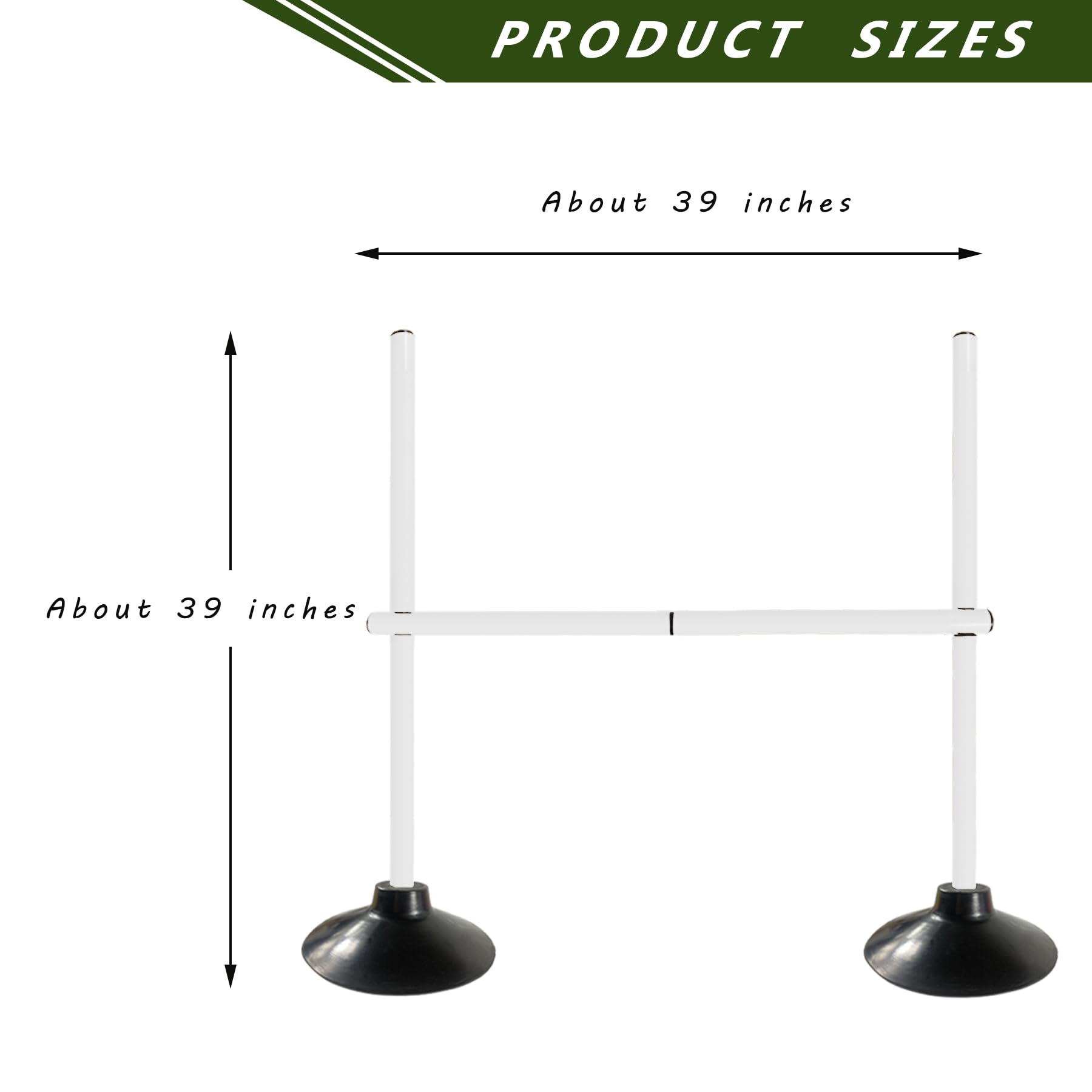 TNZMART Postes de agilidad blancos de 4.9 pies y 3.3 pies, obstáculos ajustables para equipo de entrenamiento de velocidad de fútbol, pista y campo