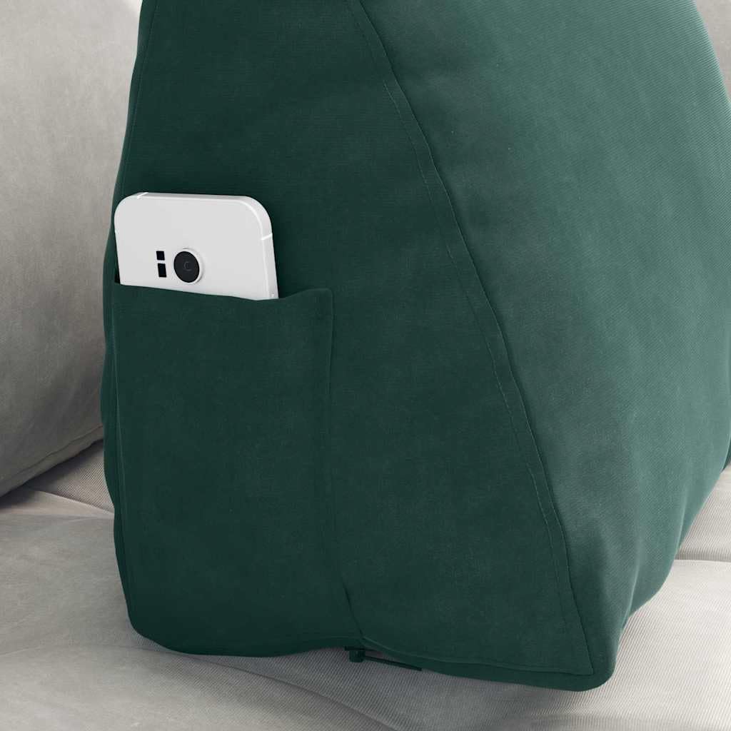 Cuscino per lo schienale in velluto a coste, 45 x 20 x 35 cm, ergonomico, rimovibile, lavabile, traspirante, per divano, sedia da ufficio, letto e ufficio, antiscivolo, con stabile supporto