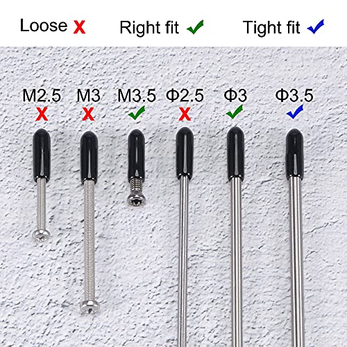 Sourcing map 200 pezzi Gomma Estremità Cappucci