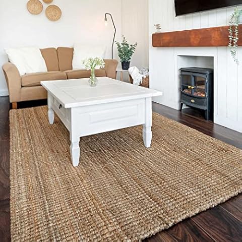 Natural Eco-Friendly Jute Area Rug 190cm x 280cm Cover