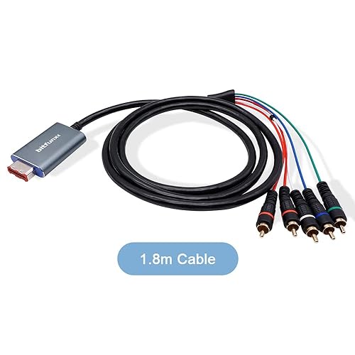 Miniatura 5 de Kacenray Cable de componentes para Gamecube Running GCVideo Lite Software Component Video 5RCA YPbPr Cable para NGC Nintendo Gamecube con salida AV