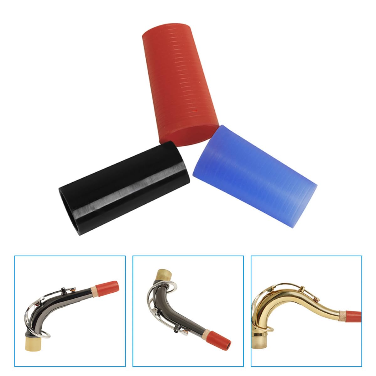Alipis Manchons en Silicone Léger Lot de 3 Lisse Accessoires de Rechange pour Cou de Saxophone Alto et Ténor pour Instrument de Musique