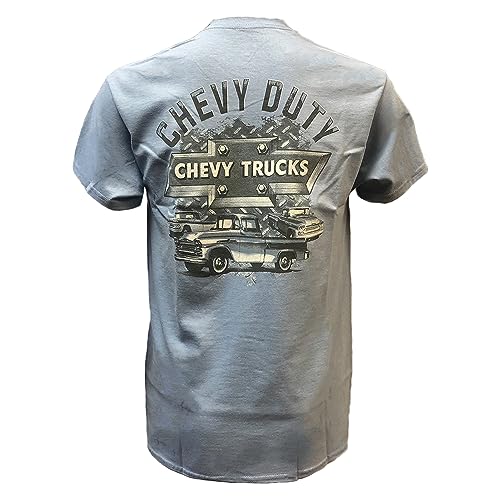 Vintage Goods Apparel Men's Graphic T-Shirt, Chevy Duty - Officially Licensed Chevy Tee, Gift for Classic American Truck Guys