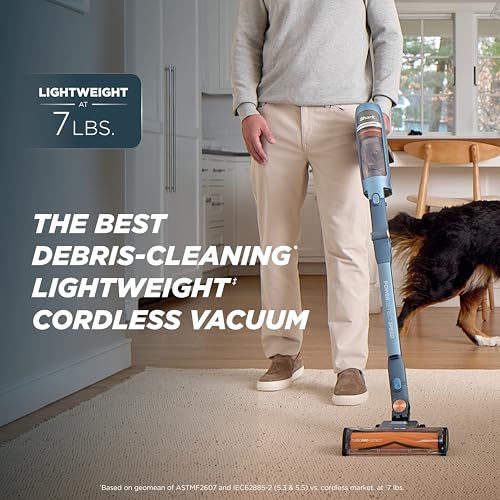 Image of Shark PowerDetect Speed Clean & Empty | Cordless Stick Vacuum Cleaner with Auto-Empty | Lightweight & Rechargeable Handheld Vacuum | Carpet, Hard Floors & Pet Hair | 60-Min Runtime | Ice Blue | IA3241