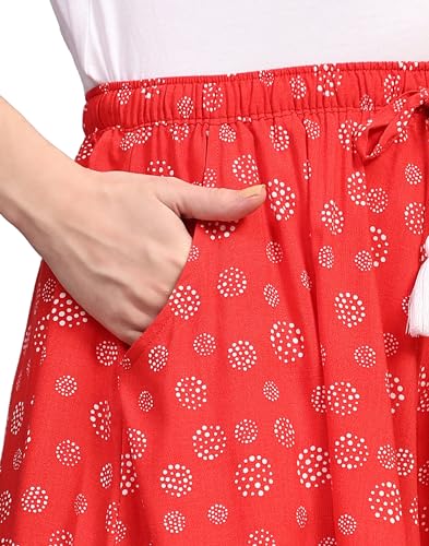 Image of B STORIES Women's Viscose Printed Lounge Culotte Shorts (Pack of 2)