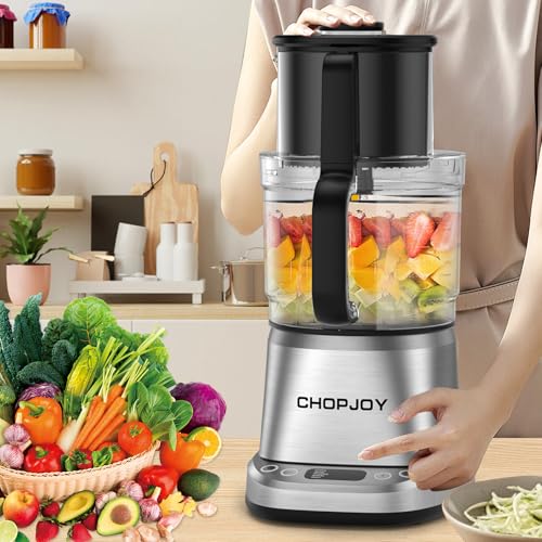 7-in-1 Professional Food Processor, 800W Powerful Electric Vegetable Chopper, 14-Cup XL Bowl, Large Feed Chute, Cheese Shredding, Meat Chopping, Shredding and Slicing, Mixing and Doughing