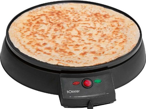 Crepe Maker (mit 900 Watt, Crepes Eisen 29 cm Platte, Backampel, Antihaftbeschichtet, Inklusive Teigverteiler)