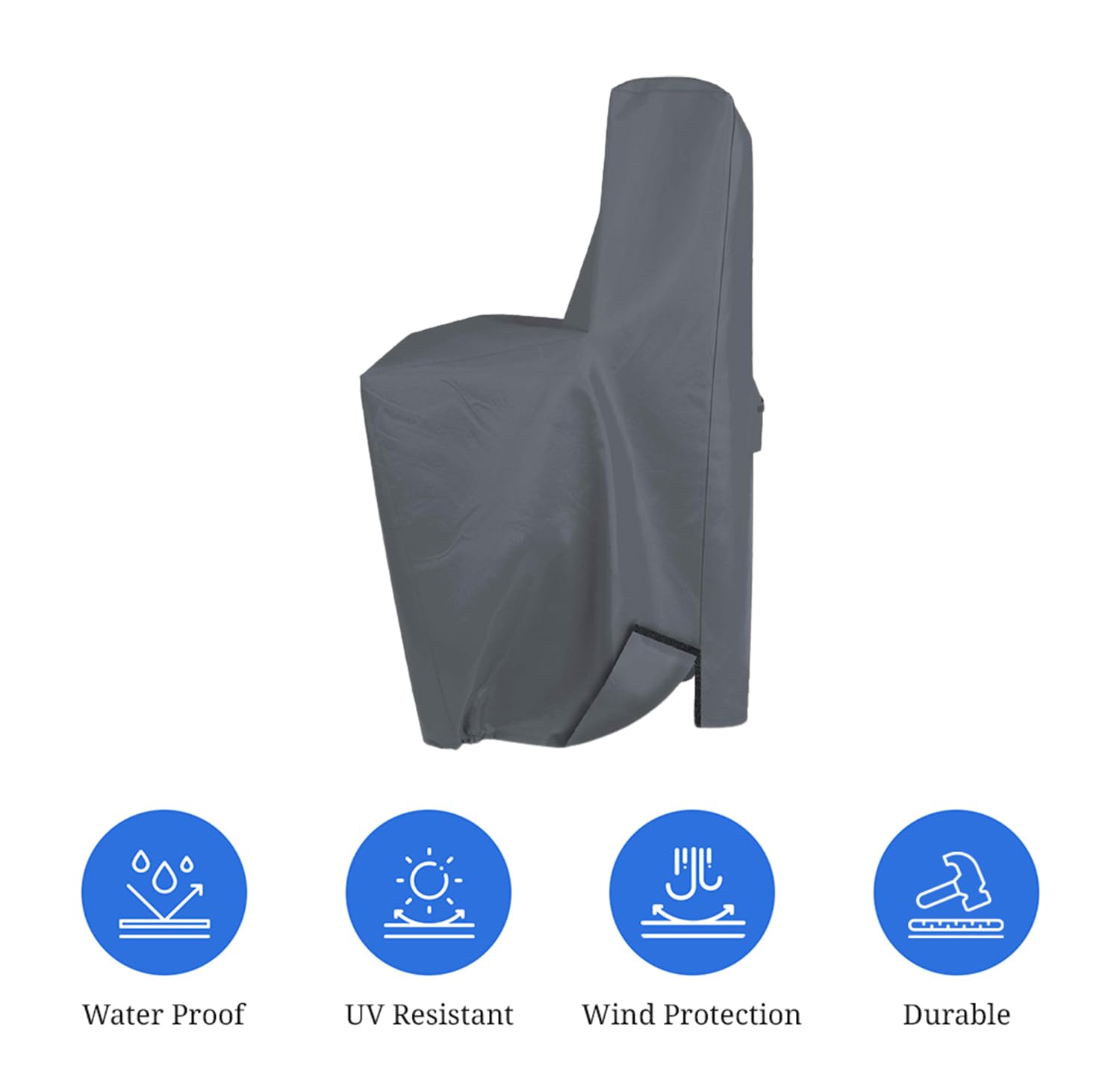 Covers & All Pokrowiec na zmiękczacz wody, 350 ml, wykonany z wodoodpornej, odpornej na promieniowanie UV i odpornej na rozdarcie tkaniny, z kieszeniami powietrznymi i dzielonym zamkiem błyskawicznym (112 cm wys. x 76 cm szer. x 40 cm gł., szary)