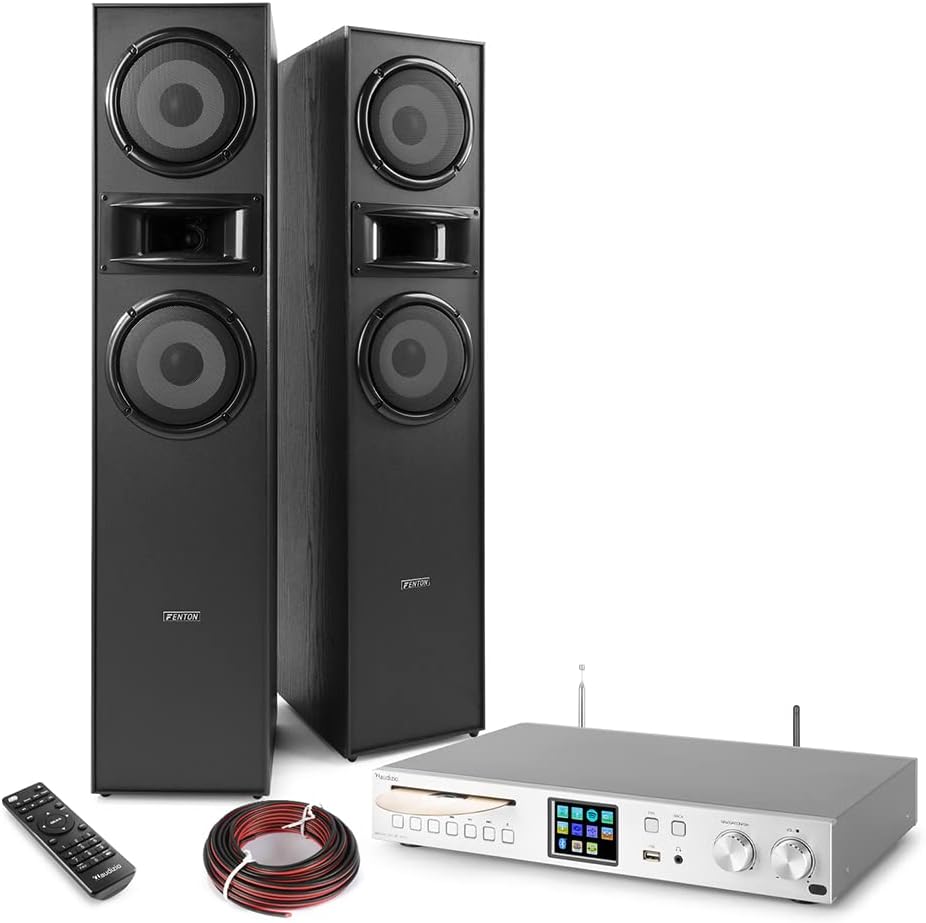 Audizio Floor Standing HiFi System with SHF700B Speakers, DAB+ Radio