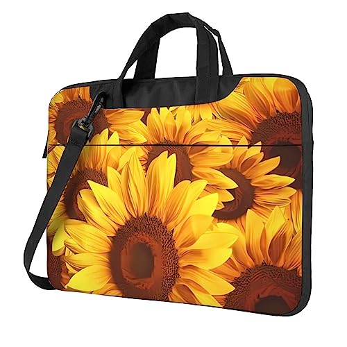 Sacoche ordinateur portable à tournesol jaune pour vos trajets de bureau et cours