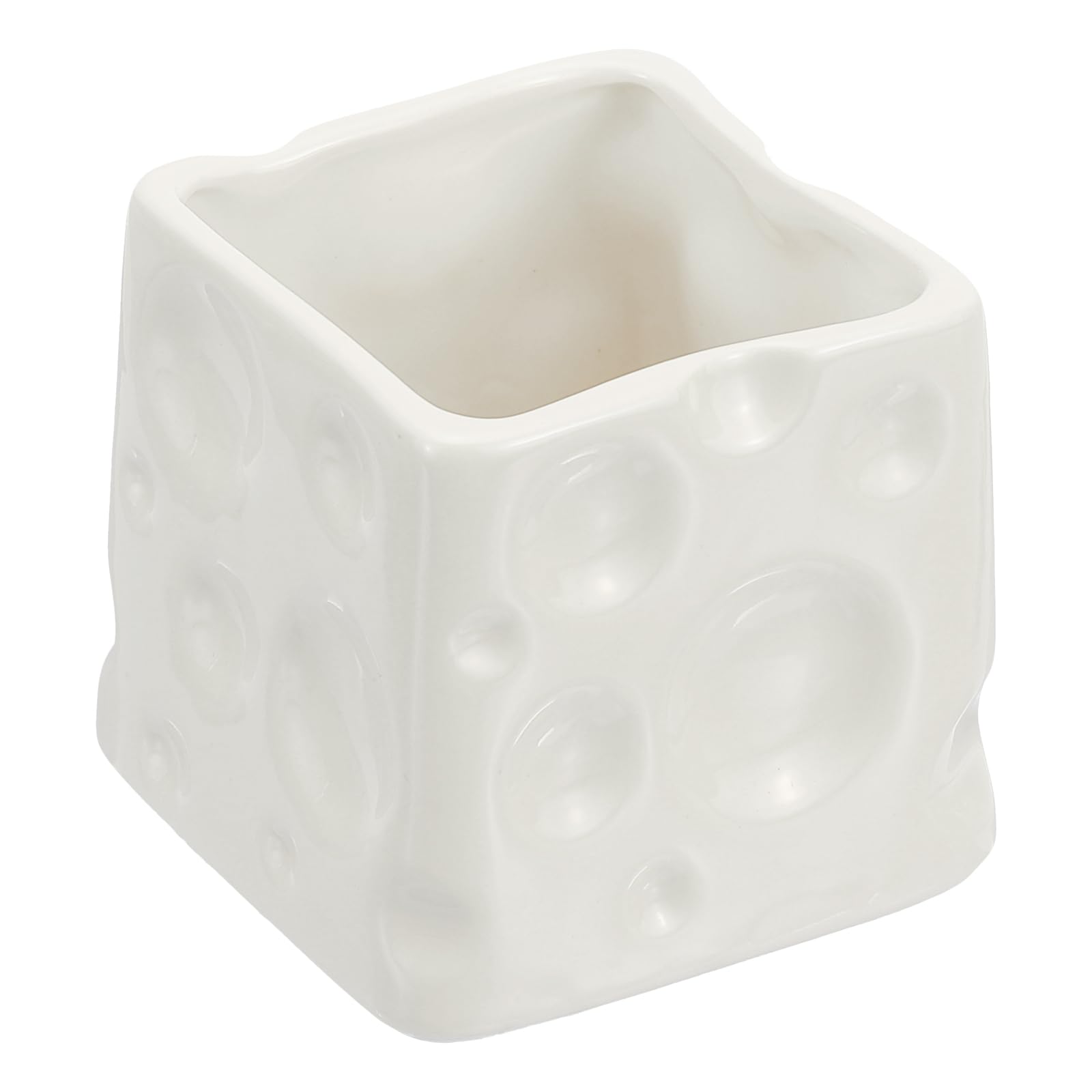 Porte-crayons En Cuir PU PORRASSO - Organisateur Bureau Avec 3 Compartiments, Dimensions 20x9x11 Cm - Couleur Café