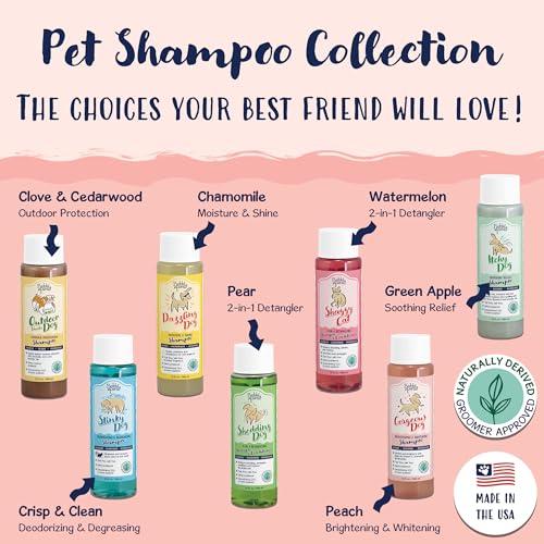 Image of Bobbi Panter Whitening Dog Shampoo Aloe Vera, Chamomile, Jojoba & Lavender - Brightening Natural Formula for All Coats, Enhances Shine & Softness, Tear-Free, 20:1 Concentrate, 13 oz (Case of 12)