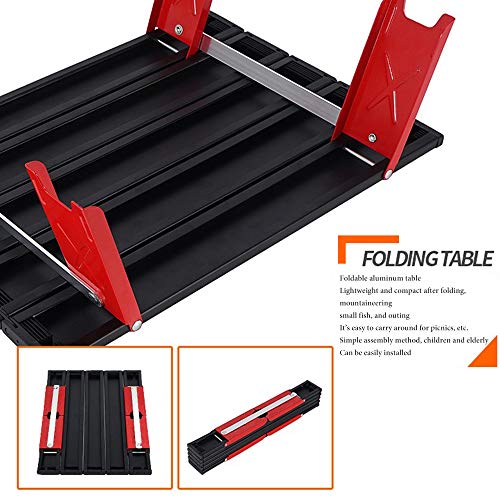 BIGBIGFAMILY Mini mesa dobrável para uso ao ar livre, liga de alumínio resistente com bolsa de armaz