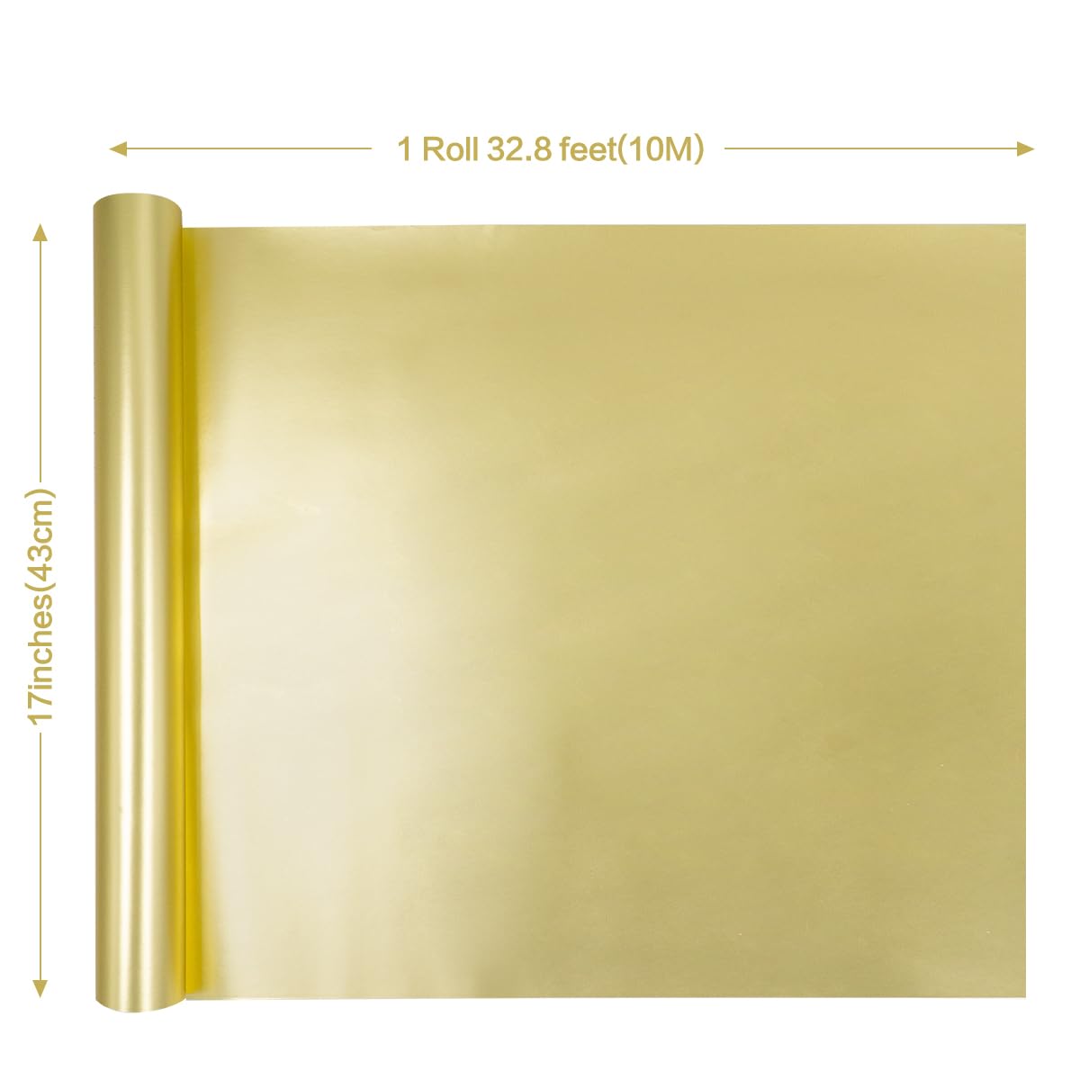 Fogli Di Carta Dorata 4 Rotoli Di Carta Da Regalo Dorata, Rotolo Di Carta Da Regalo Natalizia Da 43 Cm * 3 Metri, Adatto Per Natale, Compleanno, Festa, Matrimonio, Baby Shower, Decorazioni