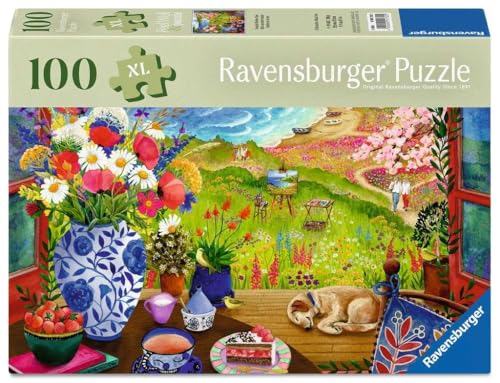 Ravensburger Puzzle 12001732 - Blick aus dem Fenster - 100 Teile Landschafts-Puzzle für ältere Menschen und Senioren, mit größeren, griffigen Puzzleteilen, großer Bildvorlage