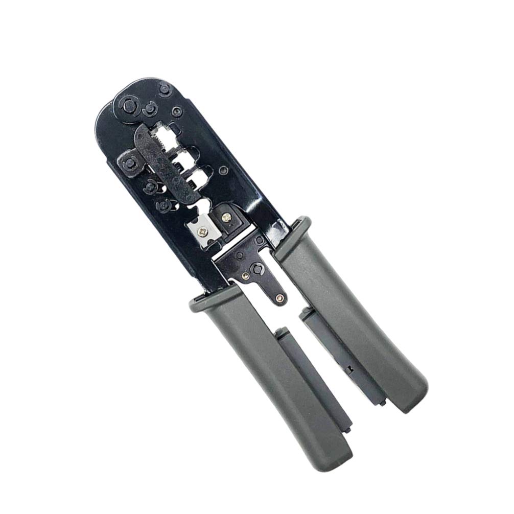 ULTECHNOVO Cavo di rete Crimpatrice 4P 6P 8P Cavi telefonici RJ45/RJ12/RJ11 Pinze per cavi di rete a cricchetto Pinza per crimpare Telecom modulare strumento di crimpatura con tester
