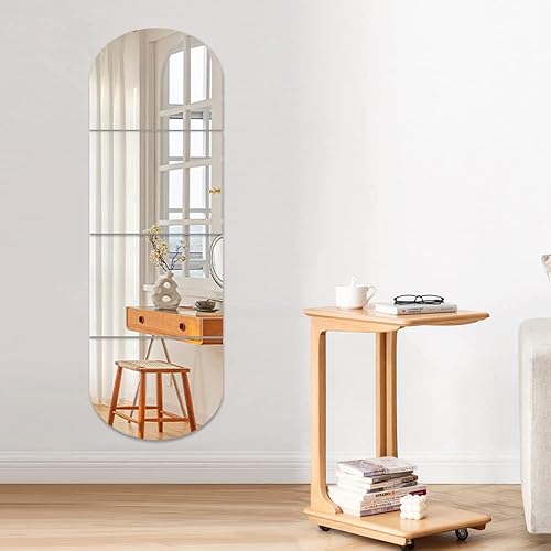 Miniatura 6 de Espejos de cuerpo completo para paredes, 15.7 x 12 pulgadas, 4 calcomanías de espejo de plexiglás acrílico, para montar en la pared, para maquillaje