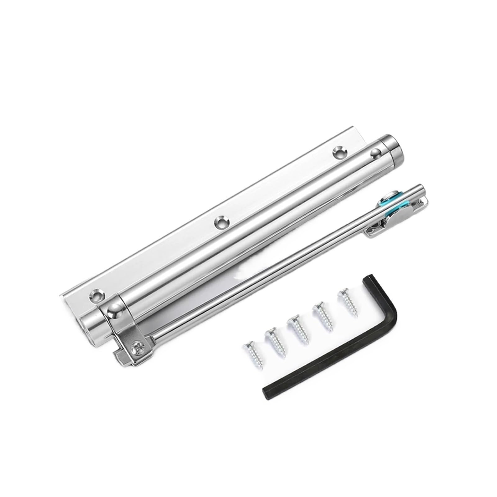 Rugaikerba White Spring Door Closer, Aluminum Alloy Soft Close Hardware