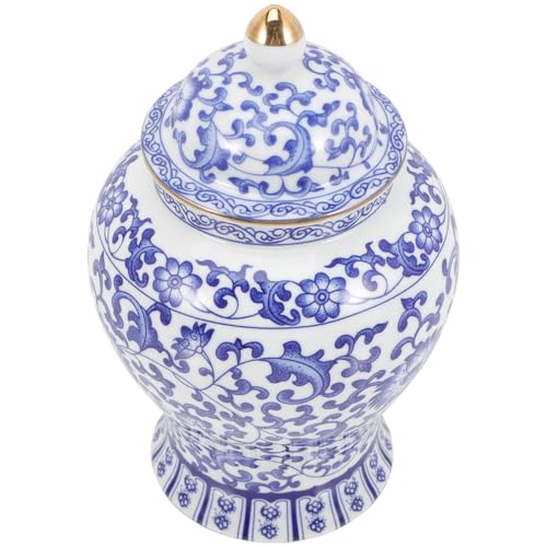 Zerodeko Tarro de Cerámica Azul y Color Claro de 1300 Ml para Té, Contenedor Sellado para Hojas Sueltas y Almacenamiento en Cocina, Envase Práctico Multifuncional para Hogar y Conservación