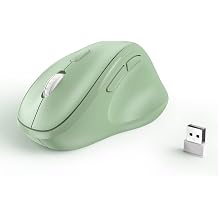 MICROPACK Digitally Yours Ergonomik Kablosuz Fare 2024 Yeni, PC Bilgisayar, Diz st  Bilgisayar ve Masa st  i in USB Al c l  Daha K k Ergo Fare, Sessiz T klamal  Dikey Fare, 1600 DPI'ya Kadar Uzun Pil  mr , Ye il
