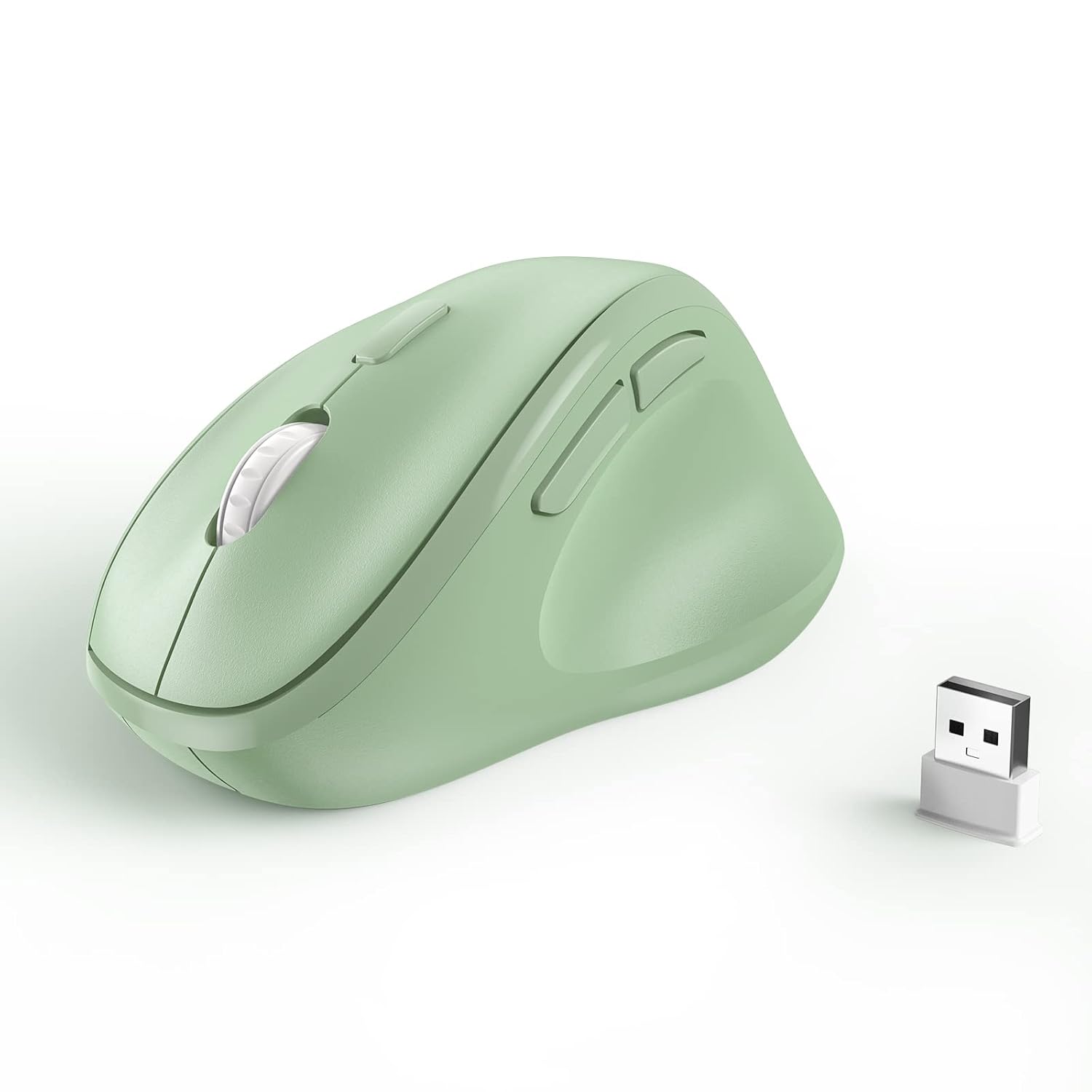 Ergonomic Wireless Mouse with USB Receiver for PC Computer Laptop and Desktop Ergo Vertical Mouse with Silent Clicks