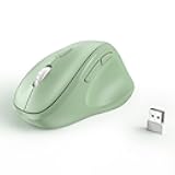 Ergonomic Wireless Mouse with USB Receiver for PC Computer, Laptop and Desktop, Ergo Vertical Mouse with Silent Clicks Long Battery Life, Up to 1600 DPI & 1 AA Battery Powered, Green