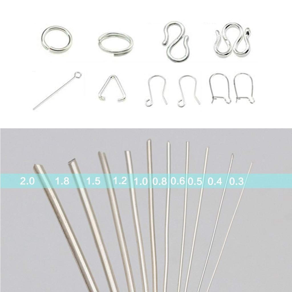 1 Meter 925 Silber Draht Schmuckherstellung 0, 3/0, 4/0, 5/0, 6/0, 7/0, 8/0, 9 / / 0, 2 mm Anlaufbeständiger Silberspulendraht Großhandel Bulk Lots Lavastein Lose natürliche Edelsteine