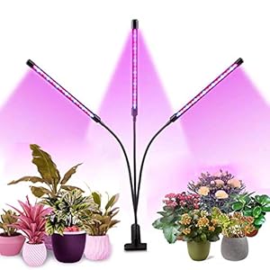 Plantlicht LED, XVZ-installatielicht, drievoudig plantlicht, volledig spectrum plantlicht, 3 verlichtingsmodi, 5 helderheid plantlichten, 360 ° instelbaar plantlicht met 3 timers voor kamerplanten